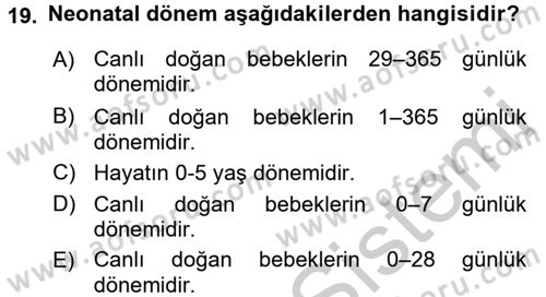 Tıp Terimleri Dersi 2016 - 2017 Yılı 3 Ders Sınav Soruları 19. Soru