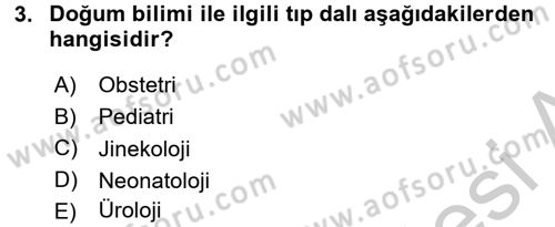 Tıp Terimleri Dersi 2016 - 2017 Yılı 3 Ders Sınav Soruları 3. Soru