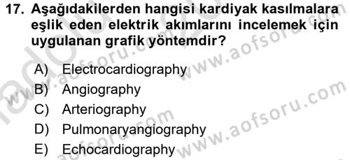 Tıp Terimleri Dersi 2016 - 2017 Yılı (Vize) Ara Sınav Soruları 17. Soru