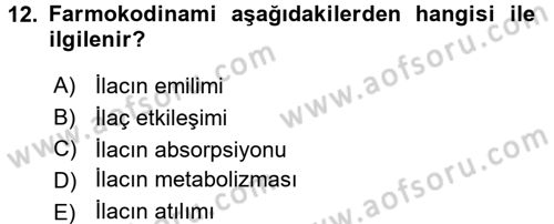 Tıp Terimleri Dersi 2016 - 2017 Yılı (Final) Dönem Sonu Sınav Soruları 12. Soru