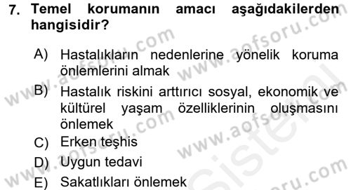 Tıp Terimleri Dersi 2016 - 2017 Yılı (Final) Dönem Sonu Sınav Soruları 7. Soru