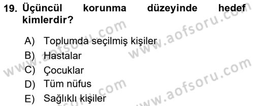Tıp Terimleri Dersi 2017 - 2018 Yılı 3 Ders Sınav Soruları 19. Soru
