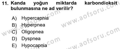 Tıp Terimleri Dersi 2017 - 2018 Yılı (Vize) Ara Sınav Soruları 11. Soru