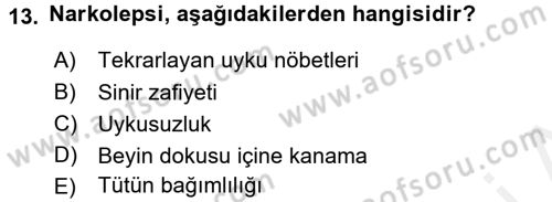 Tıp Terimleri Dersi 2017 - 2018 Yılı (Final) Dönem Sonu Sınav Soruları 13. Soru