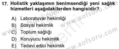 Tıp Terimleri Dersi 2018 - 2019 Yılı (Final) Dönem Sonu Sınav Soruları 17. Soru