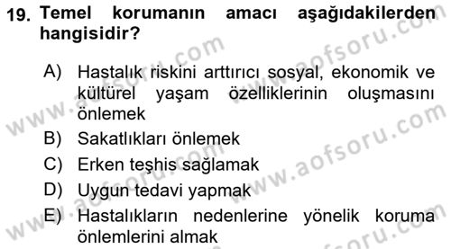 Tıp Terimleri Dersi 2018 - 2019 Yılı (Final) Dönem Sonu Sınav Soruları 19. Soru