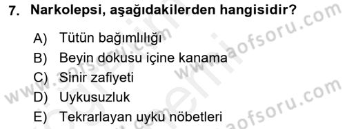 Tıp Terimleri Dersi 2018 - 2019 Yılı (Final) Dönem Sonu Sınav Soruları 7. Soru