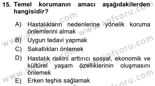 Tıp Terimleri Dersi 2018 - 2019 Yılı Yaz Okulu Sınav Soruları 15. Soru