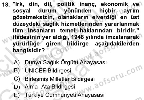 Tıp Terimleri Dersi 2019 - 2020 Yılı (Final) Dönem Sonu Sınav Soruları 18. Soru
