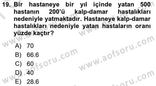 Tıp Terimleri Dersi 2019 - 2020 Yılı (Final) Dönem Sonu Sınavı 19. Soru