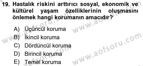 Tıp Terimleri Dersi 2021 - 2022 Yılı (Final) Dönem Sonu Sınav Soruları 19. Soru