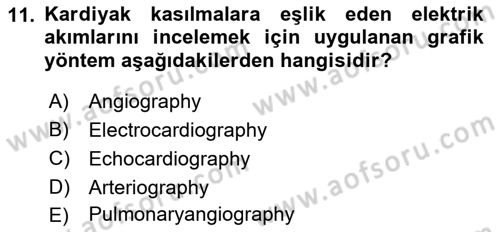 Tıp Terimleri Dersi 2022 - 2023 Yılı (Vize) Ara Sınav Soruları 11. Soru