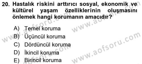 Tıp Terimleri Dersi 2023 - 2024 Yılı (Final) Dönem Sonu Sınav Soruları 20. Soru