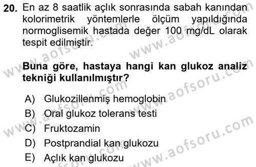 Tıp Terimleri Dersi 2024 - 2025 Yılı (Final) Dönem Sonu Sınav Soruları 20. Soru