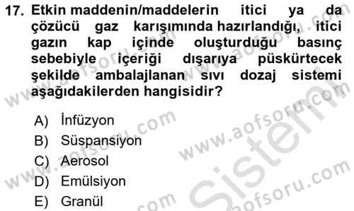 Tıp Terimleri Dersi 2024 - 2025 Yılı Yaz Okulu Sınav Soruları 17. Soru