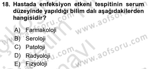 Tıp Terimleri Dersi 2024 - 2025 Yılı Yaz Okulu Sınav Soruları 18. Soru