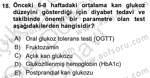 Tıp Terimleri Dersi 2025 - 2026 Yılı (Final) Dönem Sonu Sınav Soruları 18. Soru