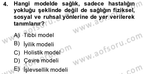 Sağlık Kurumları Yönetimi 1 Dersi Ara Sınavı Deneme Sınav Soruları 4. Soru