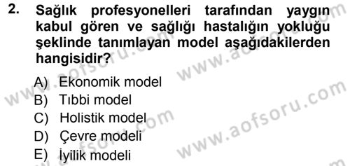 Sağlık Kurumları Yönetimi 1 Dersi 2014 - 2015 Yılı Tek Ders Sınav Soruları 2. Soru
