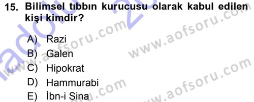 Sağlık Kurumları Yönetimi 1 Dersi 2015 - 2016 Yılı (Vize) Ara Sınav Soruları 15. Soru