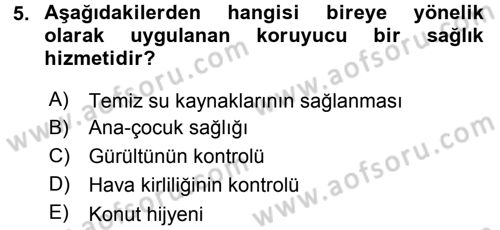 Sağlık Kurumları Yönetimi 1 Dersi 2015 - 2016 Yılı Tek Ders Sınav Soruları 5. Soru
