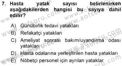 Sağlık Kurumları Yönetimi 1 Dersi 2016 - 2017 Yılı (Vize) Ara Sınav Soruları 7. Soru