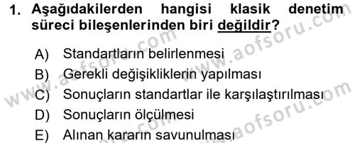 Sağlık Kurumları Yönetimi 1 Dersi 2017 - 2018 Yılı (Vize) Ara Sınav Soruları 1. Soru