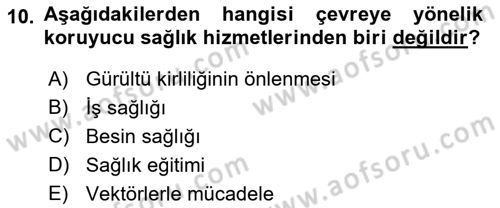 Sağlık Kurumları Yönetimi 1 Dersi 2019 - 2020 Yılı (Vize) Ara Sınav Soruları 10. Soru