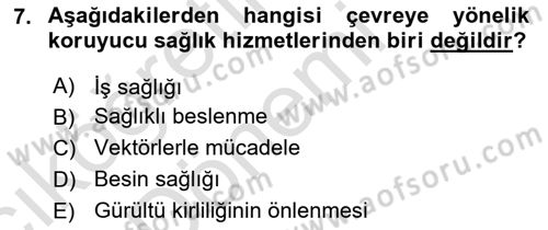Sağlık Kurumları Yönetimi 1 Dersi 2019 - 2020 Yılı (Vize) Ara Sınav Soruları 7. Soru
