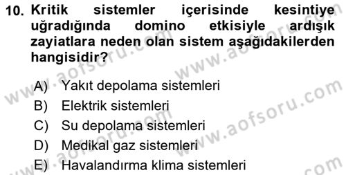 Sağlık Kurumları Yönetimi 1 Dersi 2019 - 2020 Yılı (Final) Dönem Sonu Sınav Soruları 10. Soru