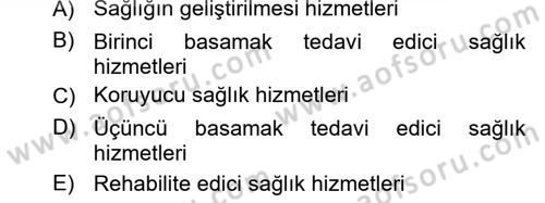 Sağlık Kurumları Yönetimi 1 Dersi 2020 - 2021 Yılı Yaz Okulu Sınav Soruları 8. Soru