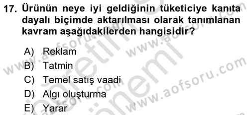 Sağlık Kurumları Yönetimi 1 Dersi Ara Sınavı Deneme Sınav Soruları 17. Soru