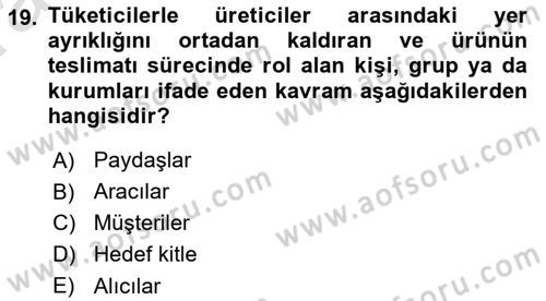 Sağlık Kurumları Yönetimi 1 Dersi 2021 - 2022 Yılı (Vize) Ara Sınavı 19. Soru