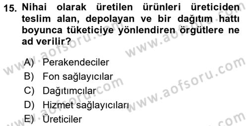 Sağlık Kurumları Yönetimi 1 Dersi 2021 - 2022 Yılı (Final) Dönem Sonu Sınav Soruları 15. Soru