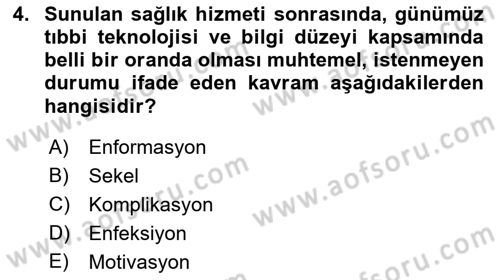 Sağlık Kurumları Yönetimi 1 Dersi 2022 - 2023 Yılı (Vize) Ara Sınav Soruları 4. Soru