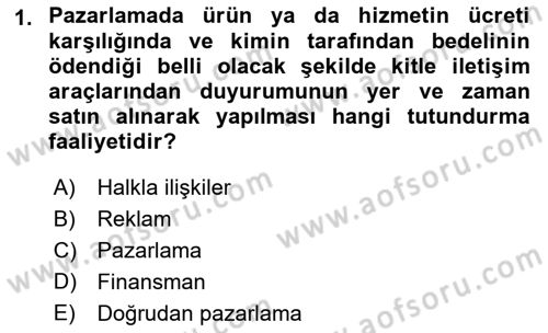 Sağlık Kurumları Yönetimi 1 Dersi 2022 - 2023 Yılı (Final) Dönem Sonu Sınav Soruları 1. Soru