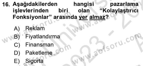 Sağlık Kurumları Yönetimi 1 Dersi Ara Sınavı Deneme Sınav Soruları 16. Soru