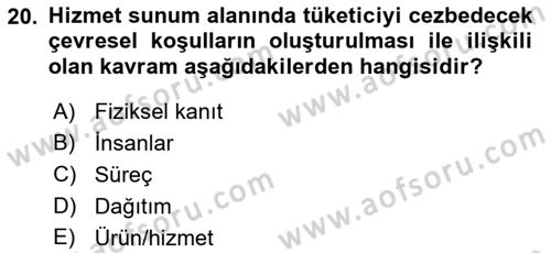 Sağlık Kurumları Yönetimi 1 Dersi Ara Sınavı Deneme Sınav Soruları 20. Soru