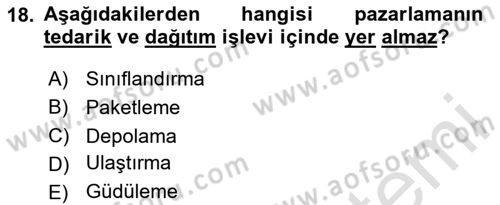 Sağlık Kurumları Yönetimi 1 Dersi 2024 - 2025 Yılı (Vize) Ara Sınav Soruları 18. Soru