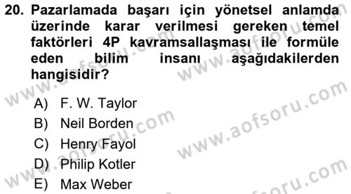 Sağlık Kurumları Yönetimi 1 Dersi 2024 - 2025 Yılı (Vize) Ara Sınav Soruları 20. Soru