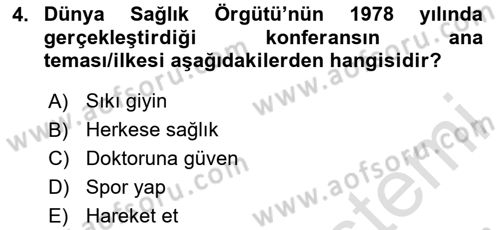 Sağlık Kurumları Yönetimi 1 Dersi 2024 - 2025 Yılı (Vize) Ara Sınav Soruları 4. Soru