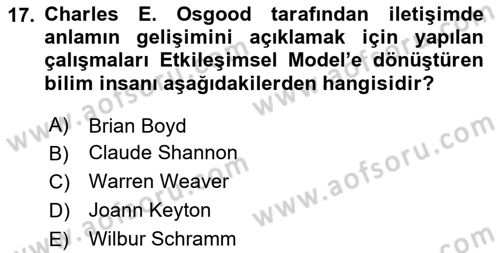 Sağlık Kurumları Yönetimi 1 Dersi 2024 - 2025 Yılı (Final) Dönem Sonu Sınav Soruları 17. Soru