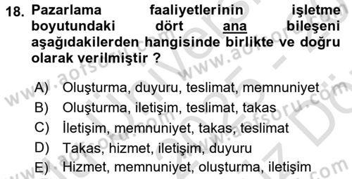 Sağlık Kurumları Yönetimi 1 Dersi 2025 - 2026 Yılı (Vize) Ara Sınav Soruları 18. Soru
