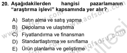 Sağlık Kurumları Yönetimi 1 Dersi 2025 - 2026 Yılı (Vize) Ara Sınav Soruları 20. Soru
