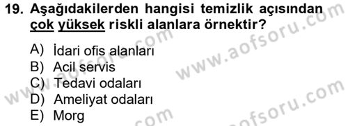 Sağlık Kurumları Yönetimi 2 Dersi 2012 - 2013 Yılı (Vize) Ara Sınav Soruları 19. Soru