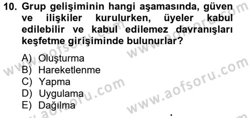 Sağlık Kurumları Yönetimi 2 Dersi 2012 - 2013 Yılı (Final) Dönem Sonu Sınav Soruları 10. Soru