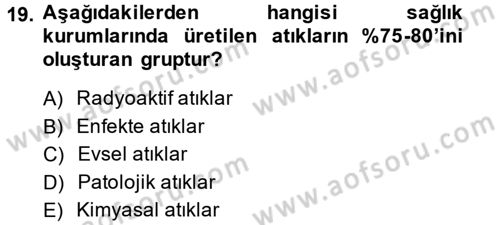 Sağlık Kurumları Yönetimi 2 Dersi 2013 - 2014 Yılı (Vize) Ara Sınav Soruları 19. Soru