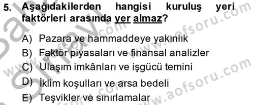 Sağlık Kurumları Yönetimi 2 Dersi 2014 - 2015 Yılı (Vize) Ara Sınav Soruları 5. Soru