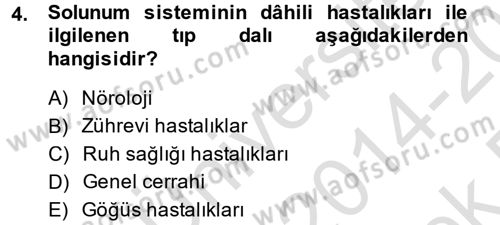 Sağlık Kurumları Yönetimi 2 Dersi 2014 - 2015 Yılı Tek Ders Sınav Soruları 4. Soru