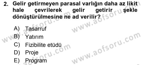Sağlık Kurumları Yönetimi 2 Dersi 2015 - 2016 Yılı (Vize) Ara Sınav Soruları 2. Soru